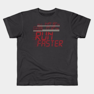 Running sport  typography. Athletics. Kids T-Shirt